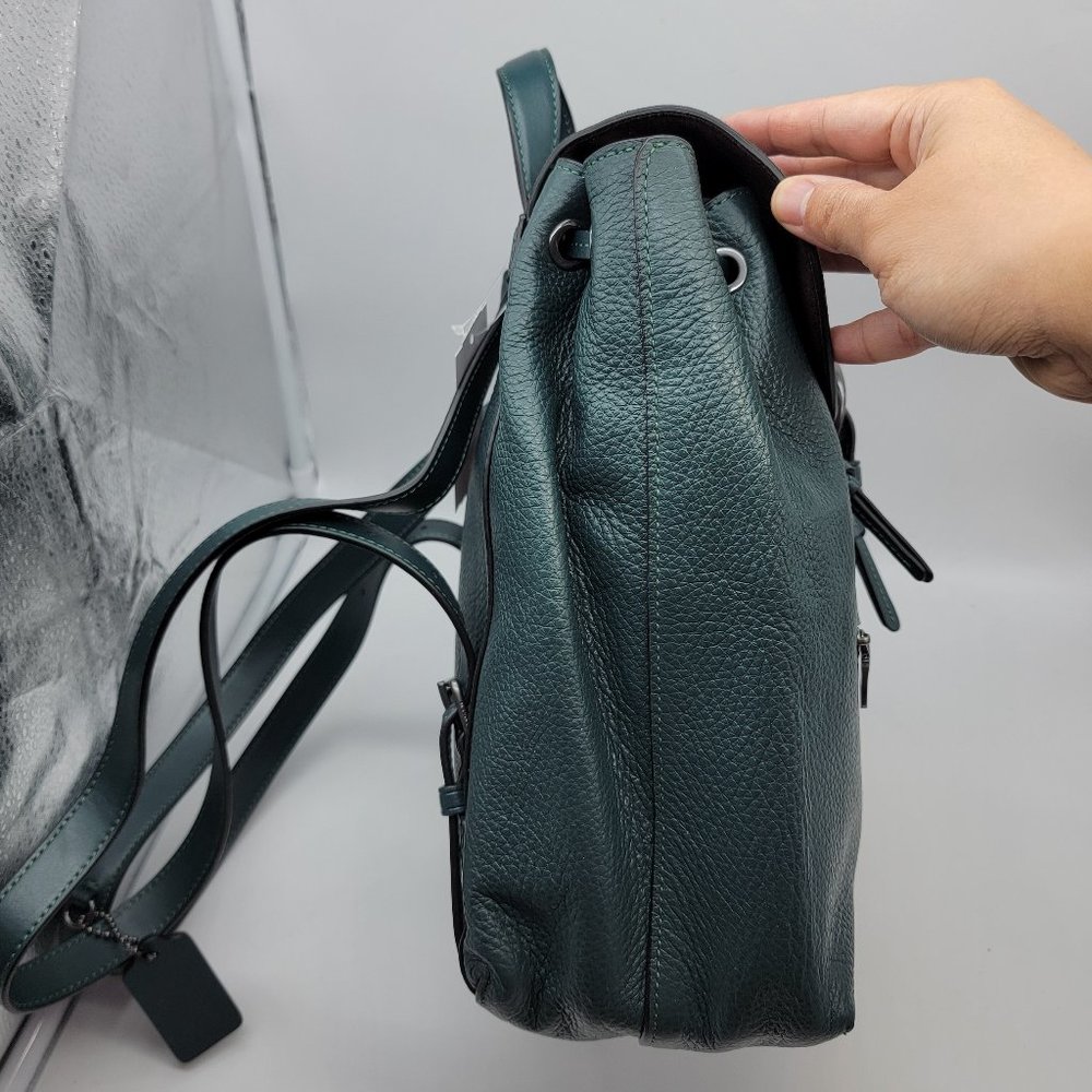 Coach Kleo Mixed Material Backpack C7253 Forest Green - Picture 4 of 10